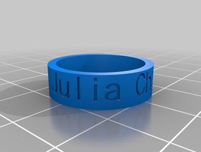 julia yüzük özelleştirilmiş 3d print model - Mito3D