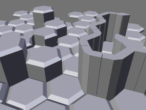 hex tile gaming set other blender demo grid toy game miniatures wargame 3d print model - Mito3D