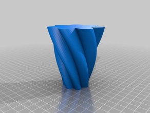 my customized flower petal vase pen pot creator decor 3d print model - Mito3D