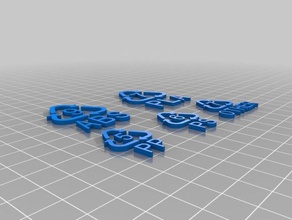 meu personalizados openscad símbolo de reciclagem biblioteca sinais e logotipos personalizado 3d print model - Mito3D
