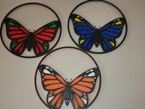 butterfly Danaos genutia Schilder & logos Schmetterling Insekt 3d print model - Mito3D