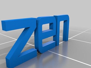 zen-Worte Container kundengebundene 3d print model - Mito3D