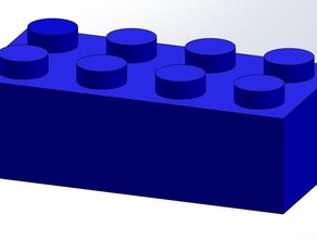 lego brick 2x4 outros solidworks 3d print model - Mito3D