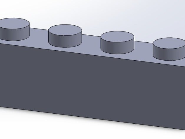 lego brick, 1x4 altri solidworks 3D print model - Mito3D