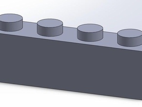 lego brick, 1x4 altri solidworks 3d print model - Mito3D