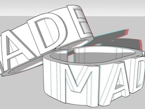 made-bracelet v2 other meshlab anaglyph jewelry ornament reprap sketchup 3d print model - Mito3D