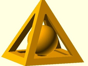 Sphäre-in-Pyramide engineering Pyramide rapidshape sphere 3d print model - Mito3D