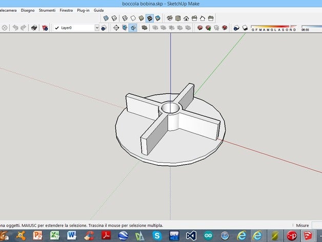 boccola supporto bobina Stampante 3d parti spool 3D print model - Mito3D