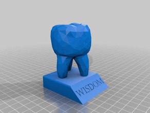dent de sagesse combinée d'une seule pièce sculptures 3d print model - Mito3D