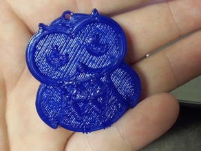 lindo búho colgante accesorios adorable puntazo owl el 3d print model - Mito3D