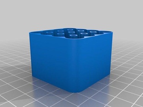 aaa-Batterie-Kasten 4x4 magnetische Unterseite Stück Container kundengebundene 3d print model - Mito3D