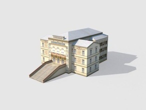 Macar Bilimler Akademisi Genel Merkezi - pecs Macaristan binalar ve yapılar 3d print model - Mito3D