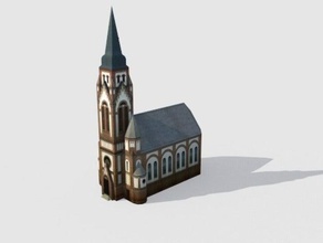 calvinista da igreja - pecs, hungria edifícios e estruturas 3d print model - Mito3D