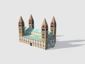 catedral de pecs, hungria edifícios e estruturas 3d print model - Mito3D
