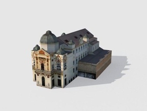 national theatre - pecs, Ungarn Gebäude & Strukturen 3d print model - Mito3D