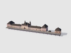 estação ferroviária - pecs, hungria edifícios e estruturas 3d print model - Mito3D