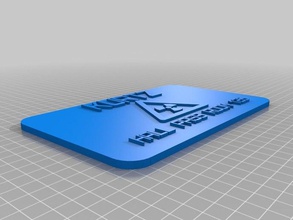 kurtz hall pass sinais logotipos personalizado 3d print model - Mito3D