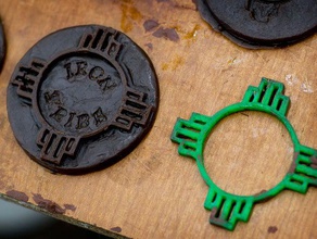el hierro de la tribu 2013 hebilla nm zia símbolo signos logotipos 3d print model - Mito3D