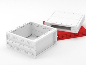 plegable de la caja los contenedores cuadro plegables contenedor 3d print model - Mito3D
