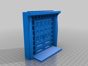 block city fancy entryway 3 construction toys doorway grand entry 3d print model - Mito3D