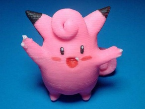 pokemon clefairy giocattolo & accessori di gioco la cattura lowpoly low poly rosa pokeball 3d print model - Mito3D