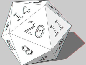 d20 vitesse de conception l'édition d'autres meshlab 3d anaglyphe dé la géométrie reprap sketchup topmod jouet 3d print model - Mito3D