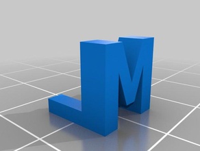 meine angepasste zwei-Buchstaben-Skulptur Skulpturen kundengebundene 3d print model - Mito3D