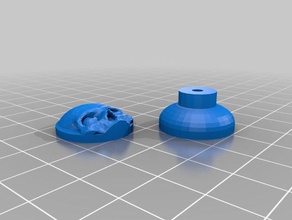 skull knob parts 3d print model - Mito3D
