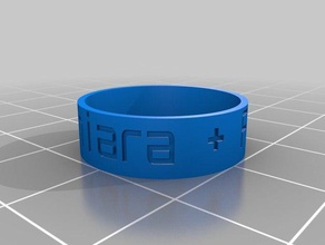 chiara + federico anel anéis personalizado 3d print model - Mito3D