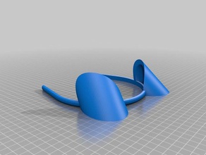 my customized headband optional ears accessories 3d print model - Mito3D