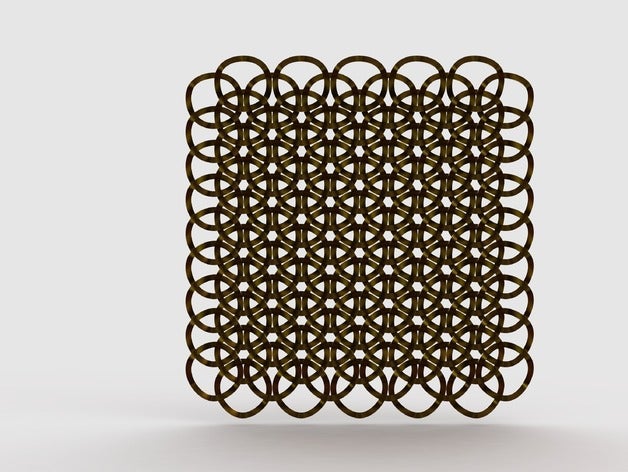 geometric chainlink math art 3d chain geometry hexagon honeycomb model printable sacred 3D print model - Mito3D