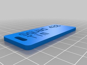 meine angepasste customizer-version des Gepäck-label - Organisation kundengebundene 3d print model - Mito3D