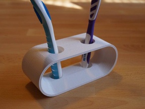 designer toothbrush holder w flow control bathroom brush useful stand teeth tooth hanger bath 3d print model - Mito3D