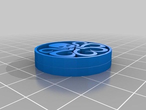 hydra logo disk one outer ring accessories badge costume part 3d print model - Mito3D