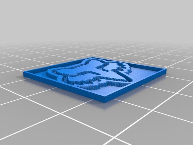 my customized lithophane parametrized length thickness 2d art 3D print model - Mito3D