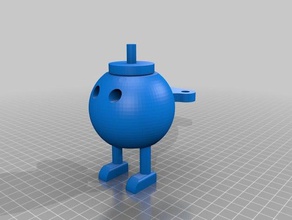 bob-omb 3d-drucken bobomb mario warwick Idee-studio 3d print model - Mito3D