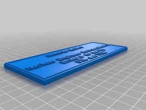name plate my graduating intern signs & logos customized 3d print model - Mito3D