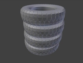 stack truck tires props 28mm tire wargaming 3d print model - Mito3D