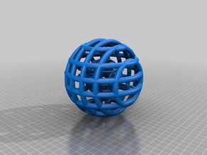 Doppel-Kugel-Sache Mathe-Kunst ball dekoratives Objekt mathematische Kunst die Zufälligkeit sphere 3d print model - Mito3D