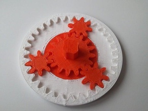 planetary gear mechanical toys demo sketchup 3d print model - Mito3D