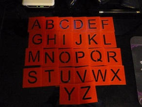 alphabet construction toys 3d print model - Mito3D