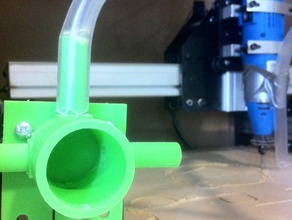 vacuum adaptor shapeoko2 machine tools 3d adapter cleaner hose shapeoko tool 3d print model - Mito3D