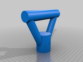 customizable shovel handle sport & outdoors custom grip snow 3d print model - Mito3D