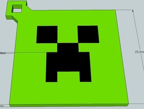 creeper keychain keychains minecraft 3d print model - Mito3D