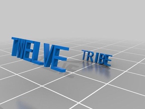 12 de la tribu los anillos personalizado 3d print model - Mito3D