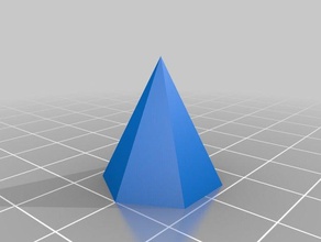 20 mm çokgen piramit test 3d baskı testleri yazıcı kolay yazdırma hızlı 3d print model - Mito3D