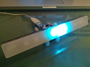 neopixel & blinkstick pro enceinte les gadgets l'acrylique le boîtier laser découpé au la led notifications onglet emplacement usb 3d print model - Mito3D