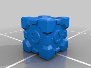 companion cube adereços portal 3d print model - Mito3D