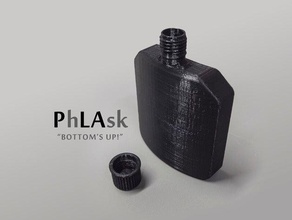 phlask containers booze bottle cap flask hip liquid threaded watertight 3d print model - Mito3D