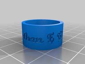 juan de clase e rign los anillos personalizado 3d print model - Mito3D